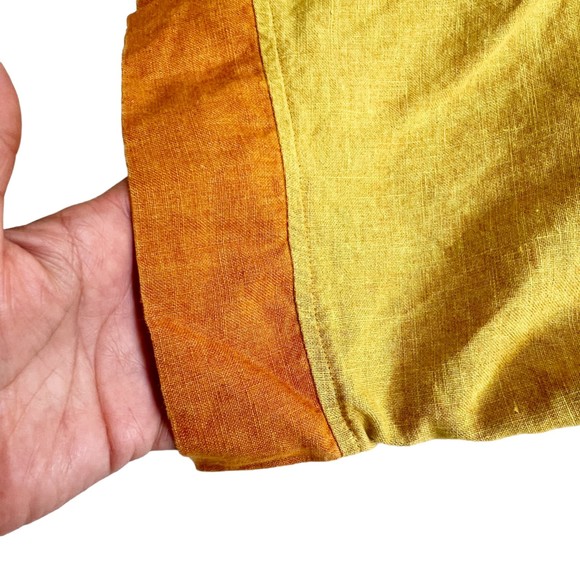 VTG CTC Carol Turner Collection Boxy Top Oversized Pullover Mustard Laganlook, S - Picture 7 of 12